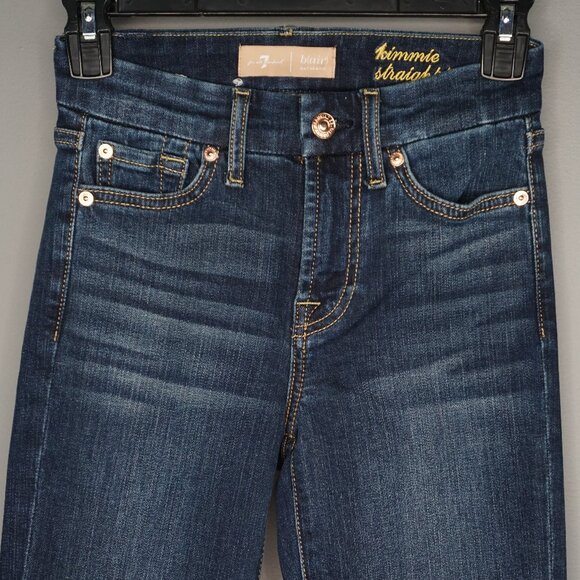 New 7 for all Mankind Kimmie Straight leg B(air) jeans size 23 - Picture 5 of 15